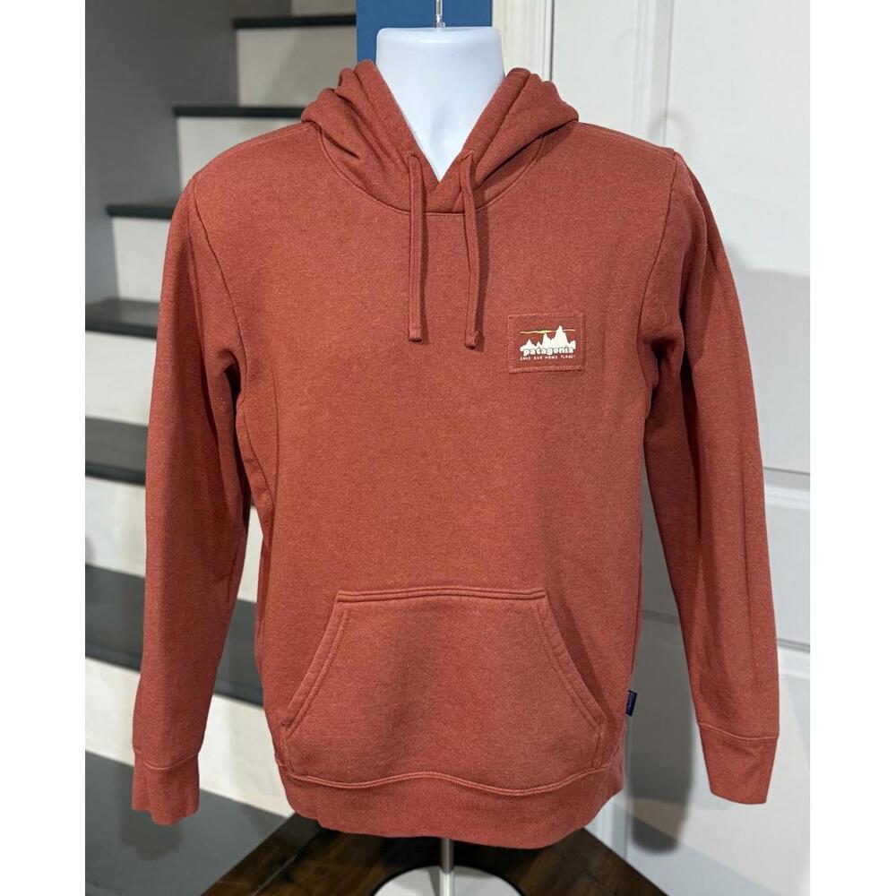 Women's Medium Patagonia '73 Skyline Uprisal Hoody Pullover Burl Red Sweatshirt